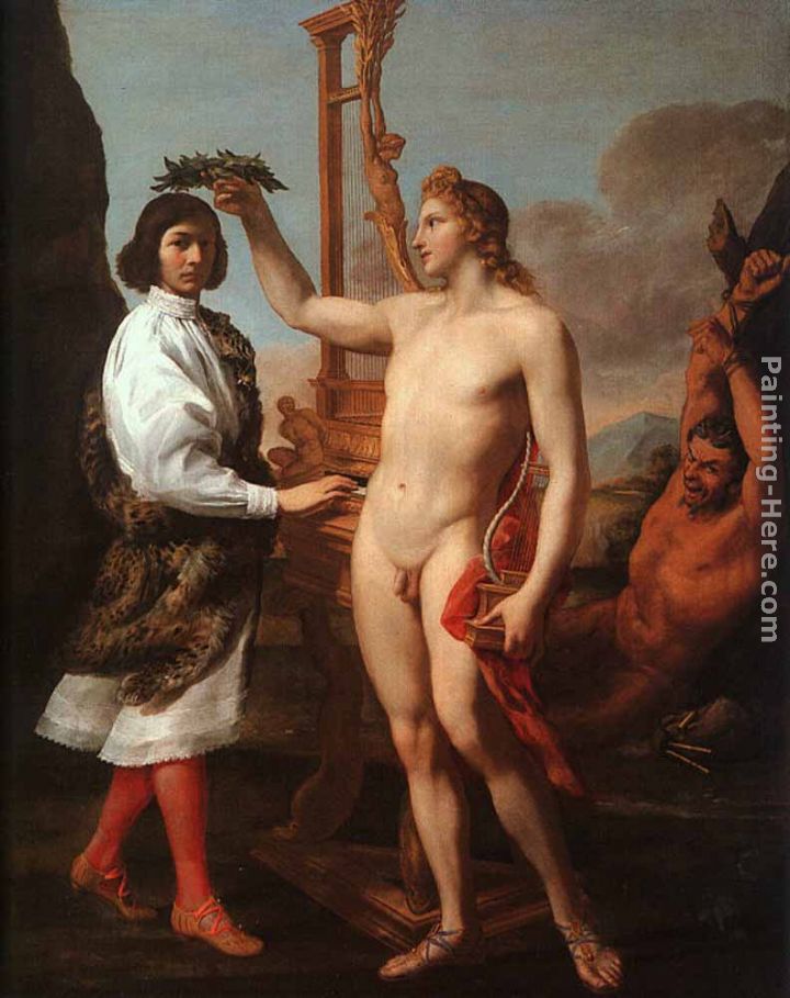 Marcantonio Pasquilini Crowned by Apollo painting - Andrea Sacchi Marcantonio Pasquilini Crowned by Apollo art painting
